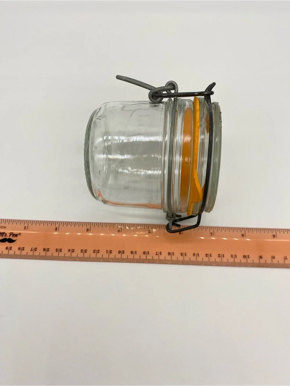 Le Parfait Glass Jar with Clamp Lid & Orange Rubber Seal French Kitchen Storage